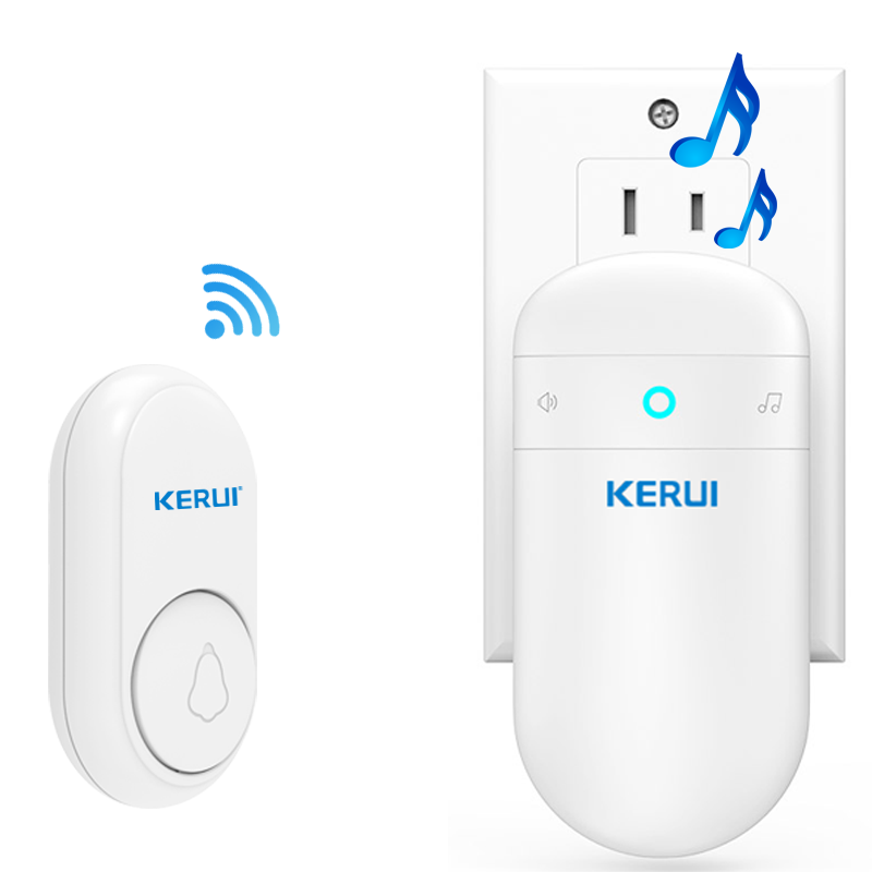 Kerui Wireless Doorbell Waterproof EU AU UK US Plug Self Powered Cordless Door Bell Ring Door Bell