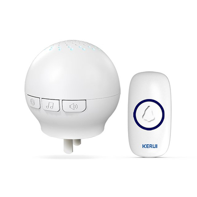Kerui M522 Wireless Doorbell with F55 Push Button, Operating at over 500 Feet with 32 Chimes, 4 Volume Levels, LED Indicator, 1 Plugin Receiver & 1 Push Button