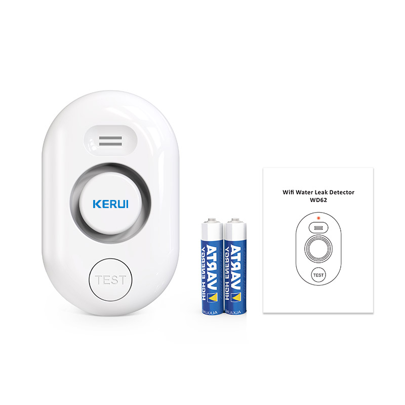 Kerui Smart Home Security Flood Water Leakage Detection Wifi Wireless Water Sensor Alarm With Tuya App Control 