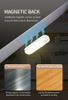 USB Rechargeable Magnetic Wall Motion Sensor Night Lamp Wardrobe Light Under LED Cabinet Lights