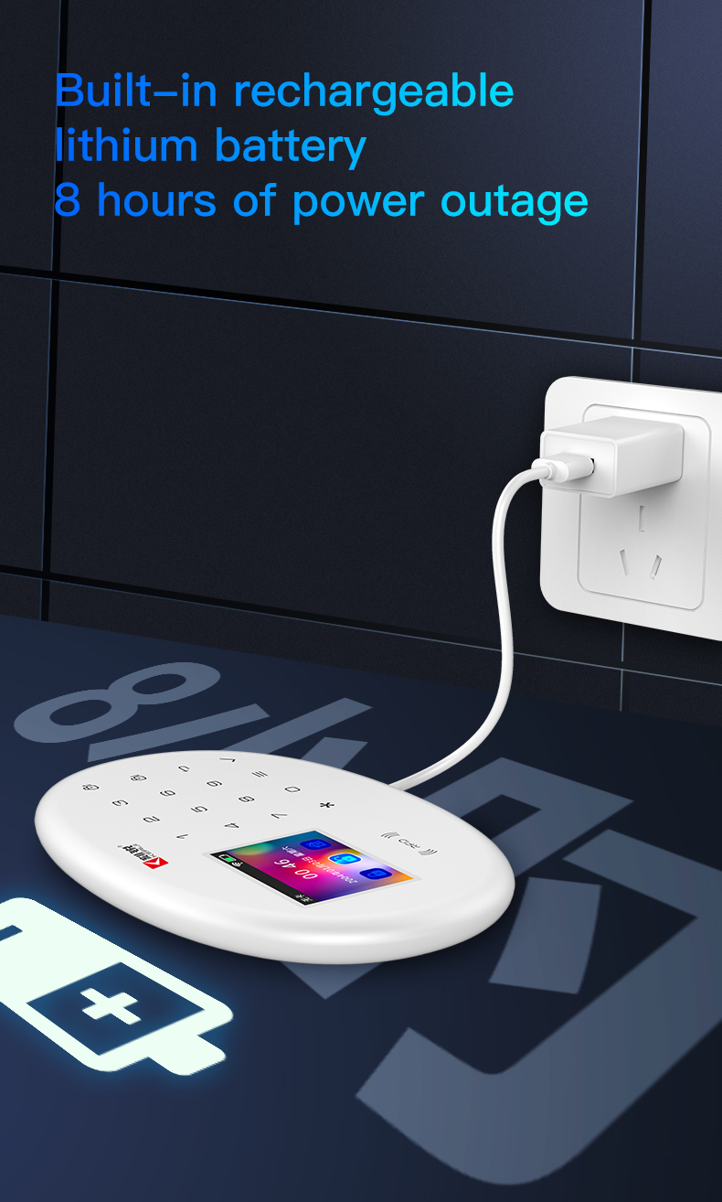 Tuya Smart Wireless Remote Monitoring SMS Phone Call Smart WIFI GSM Burglar Security Alarm System 4G with RFID Card