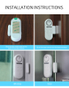 Tuya WiFi Window/Door Sensor Remote Control Smart Home Security Alarm Sensor Compatible with Smart Life APP