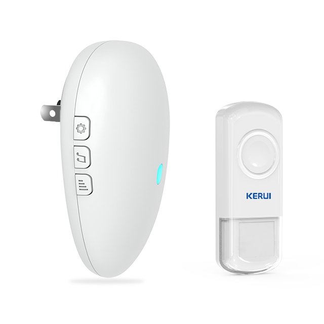 Kerui M521 Wireless Doorbell with F54 Push Button, Operating at over 500 Feet with 57 Chimes, 4 Volume Levels, LED Indicator, Memory Function, 1 Plugin Receiver & 1 Push Button Transmitter